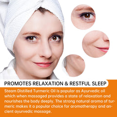 Kurchugo Turmeric Serum application on face demonstrates easy massaging for quick absorption.