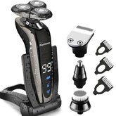 Kurener electric shaver face close-up showing precise, comfortable shaving potential