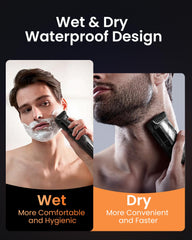 kurtmark vacuum beard trimmer 20-length settings for versatile facial styling