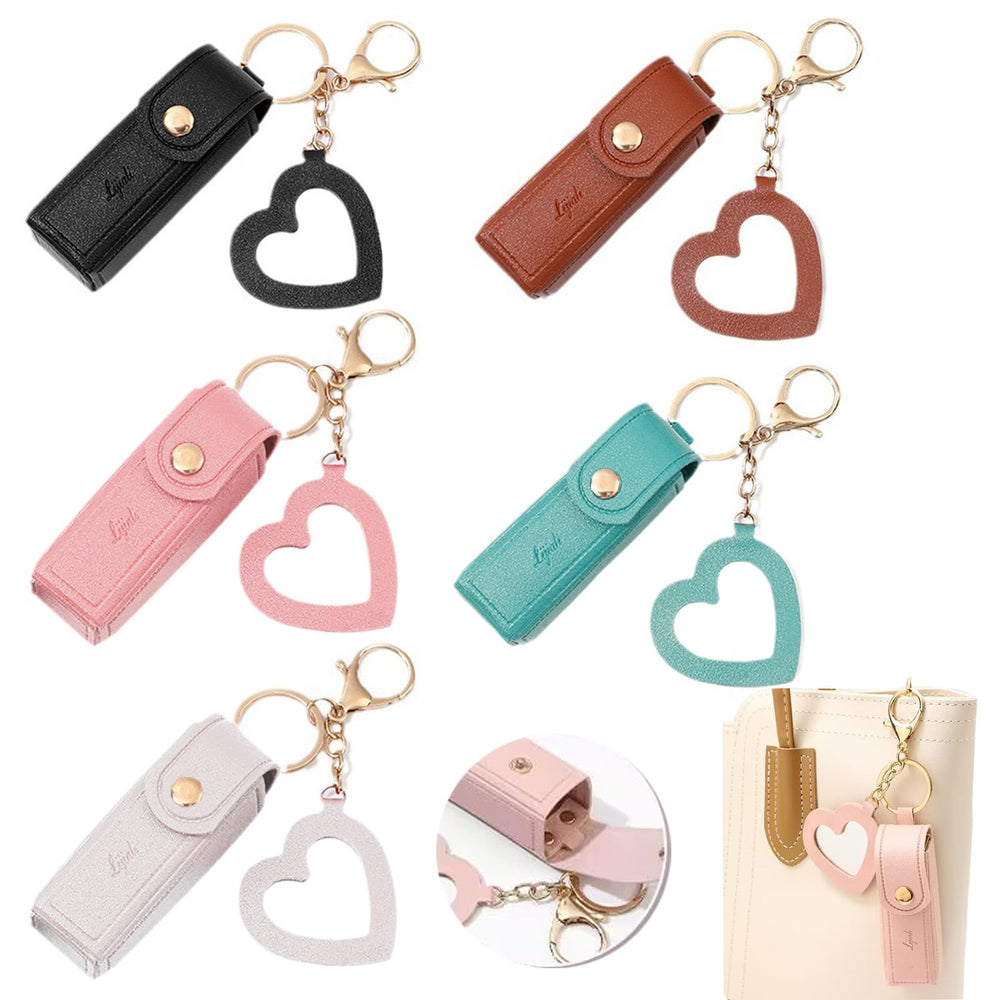 Kuuguu lipstick holder keychain in pink shows portability for on-the-go touch-ups