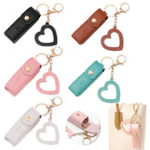 Kuuguu lipstick holder keychain in pink shows portability for on-the-go touch-ups