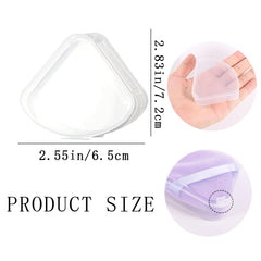 KuuGuu transparent puff box with sealed lid for dust-free cosmetics storage on the go.