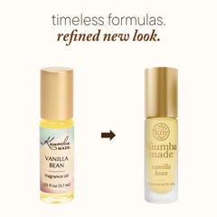 Kuumba Made Vanilla Bean roller shows convenient roll-on for on-the-go touch-ups.
