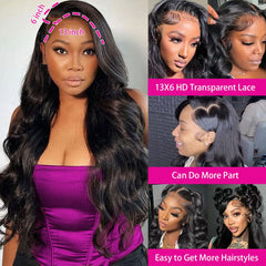 KXBKXB HD 13x6 lace front detail provides natural parting.