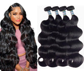 KXRO 12A body-wave bundles 16 inch show glossy natural-black fullness for daily styling