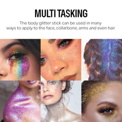 KYDA Body Glitter Stick on arms creates shimmering detail for party outfits