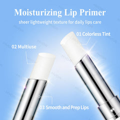 KYDA lip primer application on lips delivers a smooth base for makeup.