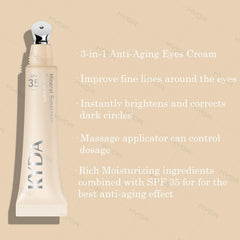 KYDA Mineral Eyes Cream SPF 35 bottle highlights eye-area sun protection.