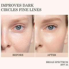 KYDA Mineral Eyes Cream texture close-up reveals creamy formula for blending.
