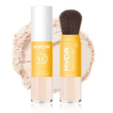 KYDA Mineral Sunscreen Setting Powder applied to face for natural matte finish and oil control.