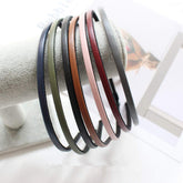 Kydely cute solid leather headband with glitter bow detail for women and girls
