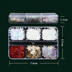 KZBTRBT 3D snowflake glitter for luxurious nail sparkle