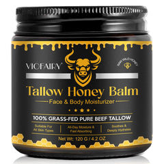 KZUO beef tallow jar demonstrates a soothing, hydrating moisturizer for daily skin care.