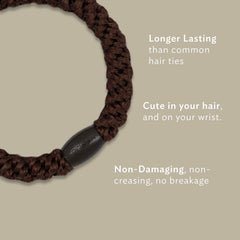 L. Erickson crease-free, damage-free hair ties ideal for smooth buns