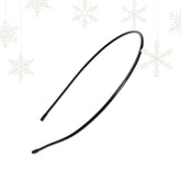 L. Erickson Twiggy Headband Black closeup shows soft, slim 1/8 inch profile for all-day comfort