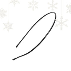 L. Erickson Twiggy Headband Black closeup shows soft, slim 1/8 inch profile for all-day comfort