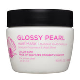 L Luseta Glossy Pearl Hair Mask jar closeup showing smoothing formula