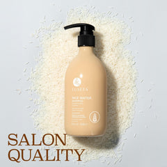 L LUSETA Rice Water Shampoo foamy lather conveys refreshing cleansing and softness
