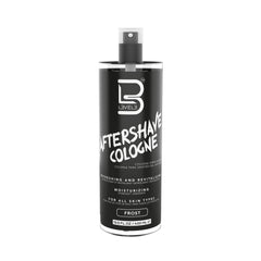 L3 Level 3 aftershave bottle on shelf for refreshed skin