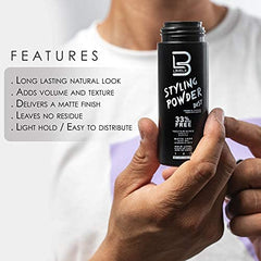 L3 Level 3 Styling Powder applied to damp hair boosts volume.