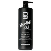 L3 Level 3 Gel bottle shows transparent ice formula for precise shaving.