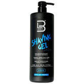 L3 Level 3 shaving gel bottle (Aqua, Large) ready for quick prep.