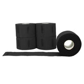 L3 neck paper disposable strips in black rolls, pre-cut and self-adhesive for clean barbering prep.