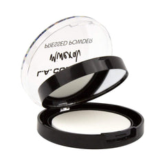L.A. COLORS Mineral Pressed Powder CMP371 application closeup for blendable coverage