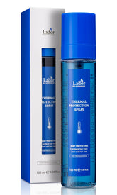 LA'DOR hair heat protectant spray bottle delivers instant gloss and frizz control during styling.
