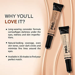 L.A. Girl HD Pro.Conceal brush-tip applicator enables precise, easy placement