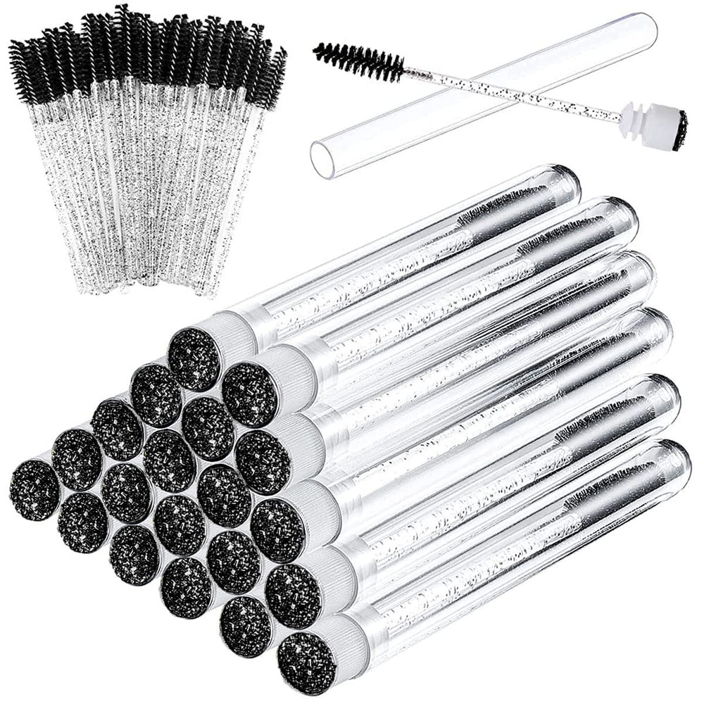 La Jolie Jasmin diamond brushes in a tubes pack for easy daily lash care and replacement.