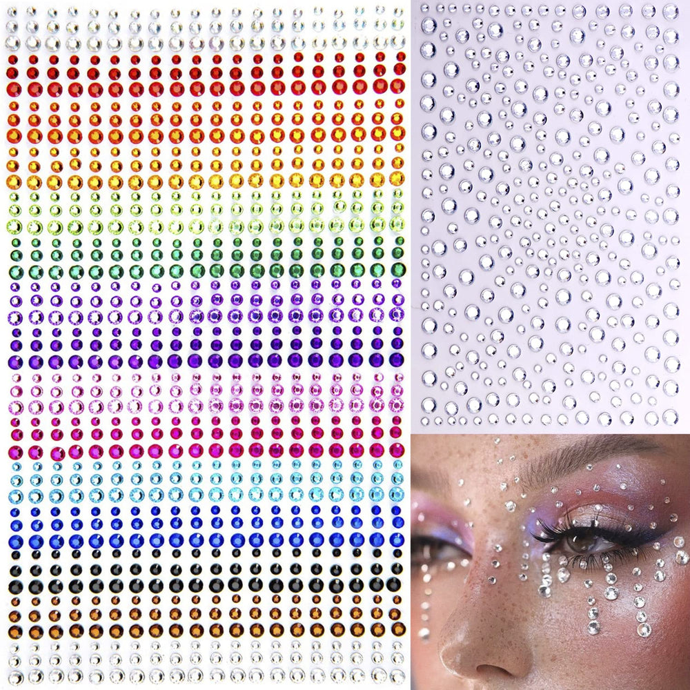 La Jolie Jasmin face gems collection showing 1250 self-adhesive pieces for bold looks