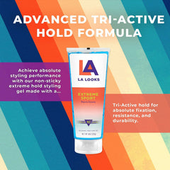 L.A. Looks Absolute Styling Extreme Sport gel demonstrates humidity-proof performance for active days.