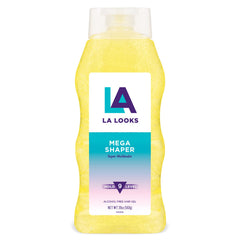 LA Looks Mega Shaper 9 Hold bottle closeup showing alcohol-free, non-sticky hold