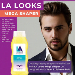 LA Looks Mega Shaper 9 Hold dispensing application highlights easy gel release