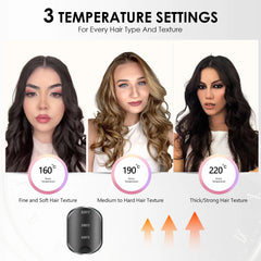 La Maesii 2-way rotation curling wand enables versatile waves and defined curls