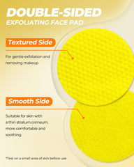 LA.PERSONAL turmeric face pads smooth side for soothing after exfoliation.