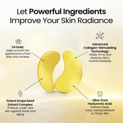 LA PURE 24k Gold Under Eye Patches open pack for easy at-home refresh