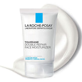 La Roche-Posay Toleriane Double Repair jar close-up showing rich hydration texture for sensitive skin.