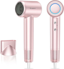 Labiim hair dryer front view shows compact design ideal for home or travel styling.