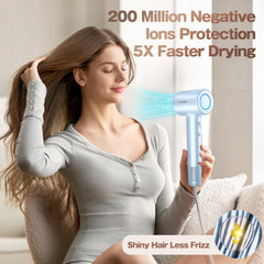 Labiim ionic technology emits negative ions to reduce frizz and boost shine.