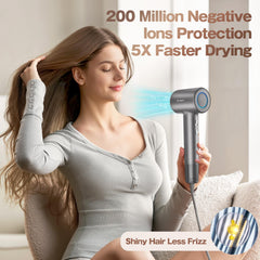 Labiim hair dryer led-display shows temperature settings for precise styling