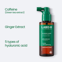 LABO-H applying-spray-to-scalp demonstrates easy mist application.