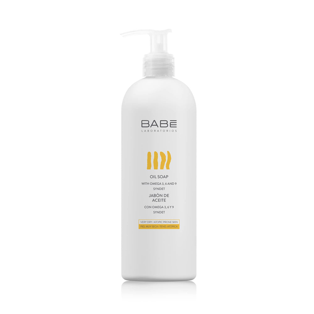 Laboratorios Babe oil soap bottle offers gentle cleansing for everyday skin care