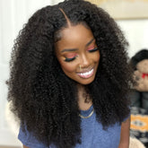 Ladoux Kinky Curly Wig closeup with HD lace front for natural hairline
