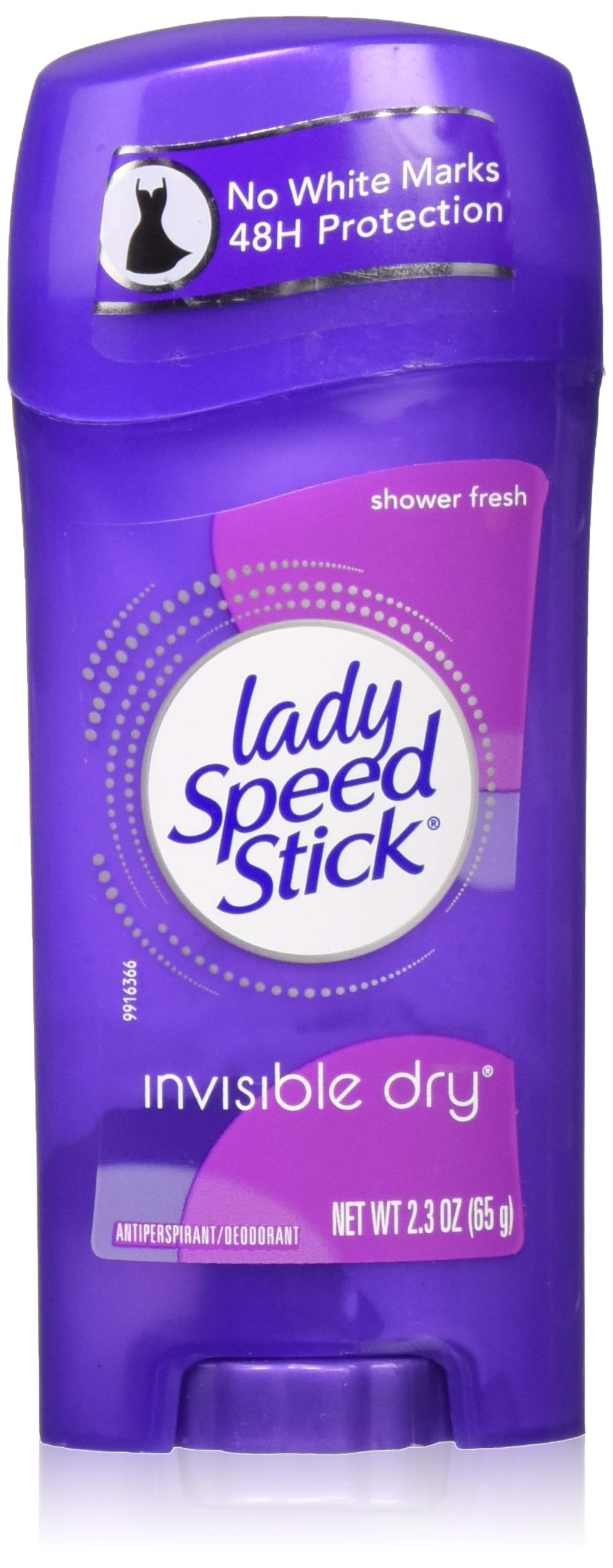 Lady Speed Stick Shower Fresh deodorant stick providing all-day odor protection.