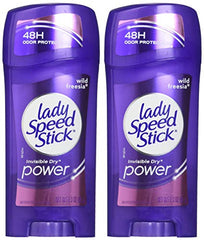 Lady Speed Stick 2-pack Wild Freesia packaging highlights value and convenience.