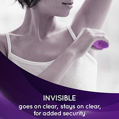 Lady Speed Stick clear gel on skin demonstrates invisibility and no residue