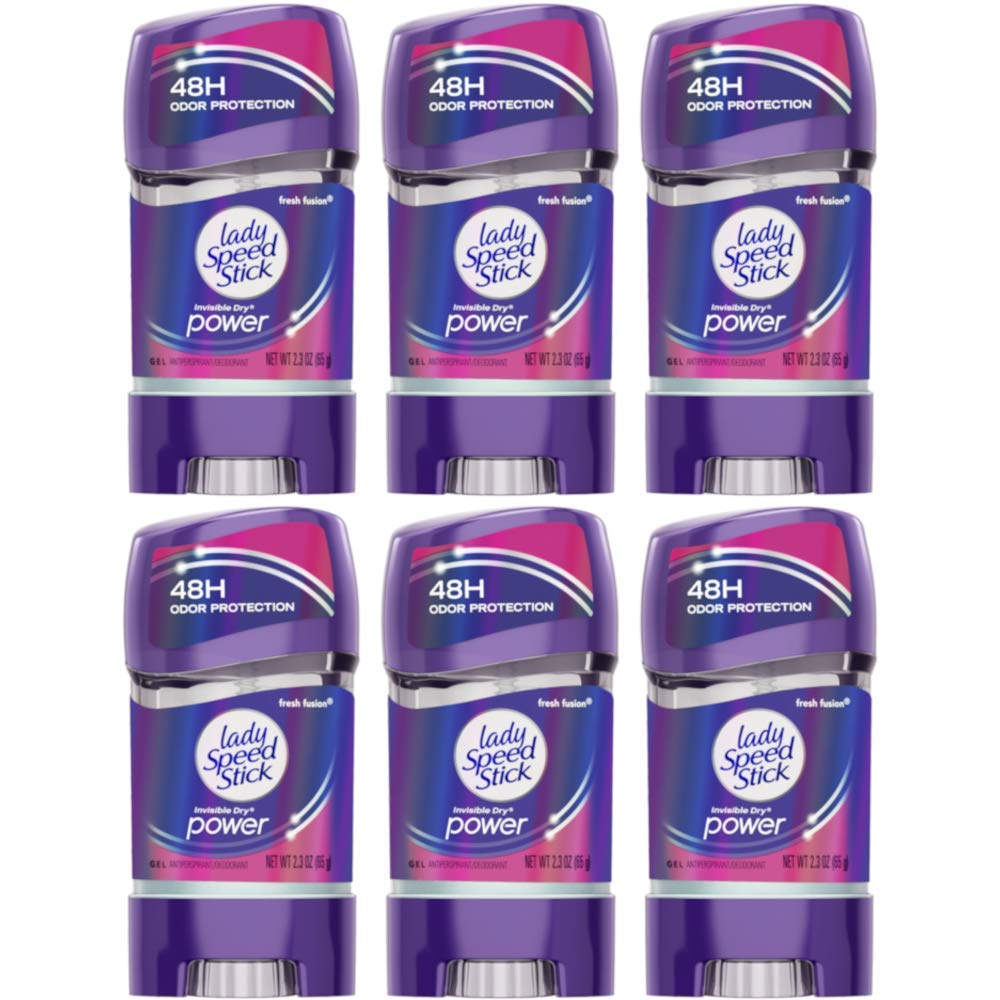Lady Speed Stick Fresh Fusion gel bottle keeps you dry with refreshed scent all day.