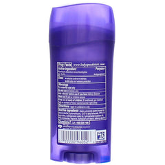 Lady Speed Stick Wild Freesia label close-up focuses on the fragrance notes and renewal tech.
